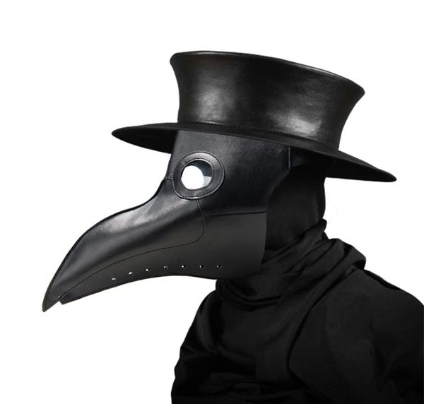 Nouveaux masques de médecin de la peste, masque de médecin à bec, masque fantaisie à Long nez, Cosplay, gothique rétro Rock en cuir, masque de bec d'halloween 9758692