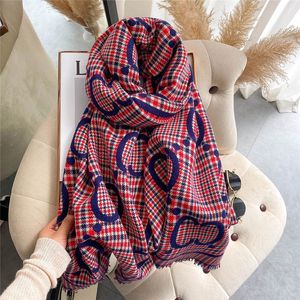 Nouveau motif à carreaux écharpe pour femmes hiver et automne châle de mode chaud 3 couleurs disponibles écharpes en cachemire imitation cadeau de style long