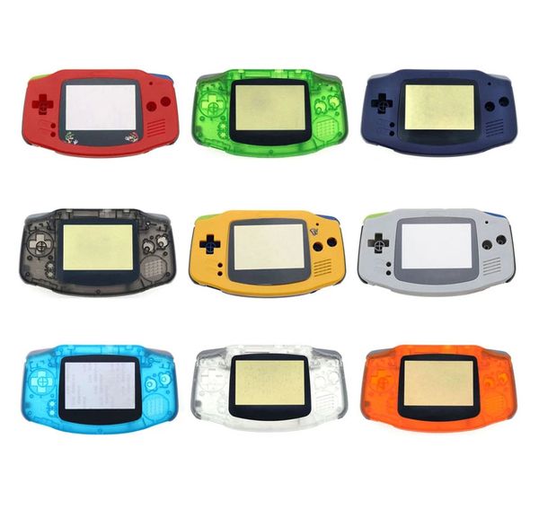 Nueva carcasa completa de plástico colorida para GBA Gameboy Advance Consola Carcasas Estuche rígido con botones de lente de pantalla Pieza de reparación Alta calidad ENVÍO RÁPIDO