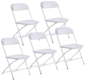 Nouvelles chaises pliantes en plastique chaise d'événement de fête de mariage commerciale blanc GYQ5291568