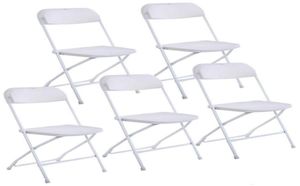 Nuevas sillas plegables de plástico, silla para eventos, bodas, comerciales, blancas, GYQ5867319