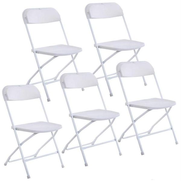 Nouvelles chaises pliantes en plastique chaise d'événement de fête de mariage commerciale blanc GYQ184f