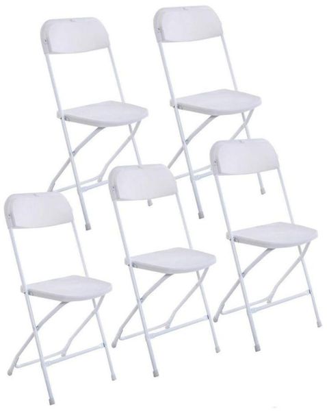 Nouvelles chaises pliantes en plastique chaise d'événement de fête de mariage commerciale blanc GYQ5044046