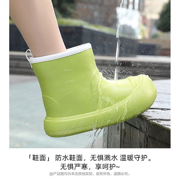 Nueva plataforma Botas de lluvia para mujeres Gardes Galoshes impermeables Eva Chelsea Botas Femenina Femenina Rainshoes Fishing Waders Agua zapatos