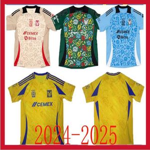 Fans de nouveaux joueurs Liga MX 2024 2025 Tigres Soccer Jerseys Green Gignac Aquino L.quinones N.ibanez Thauvin Cordova Lainez S.Cordova 24 25 Football Men and Kids Shirt