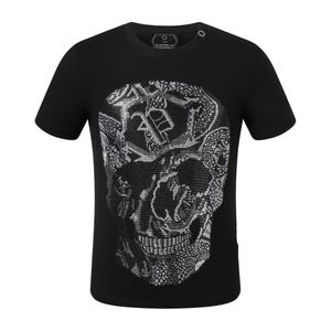 NIEUW Plein-Brand T-shirt schedels Korte mouwen Tees PP killer teddybeer Tops strand Zomer Stijl Heren zwart patroon feest T-Shirtt pp2018