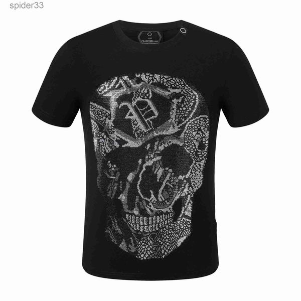 Nouveau T-shirt de marque Plein Skulls T-shirts à manches courtes PP Killer Teddy Bear Tops Beach Summer Style Mens Black Pattern Party T-shirtt Pp2018 2745