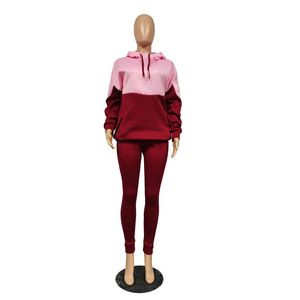 Nieuwe Plus size 2X Vrouwen joggingpak herfst winter sportkleding lange mouwen trainingspakken hooded hoodies + broek tweedelige set causale trainingspakken 4304