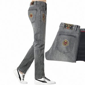 Nieuwe Pluche Jeans Mannen Dikker BruceShark Mannen Winter Kleding Broek Luxe Casual Rechte Pijpen Losse Stijl Jeans Big Size 42 L4KE #