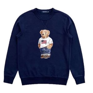 nieuwe pluche beer met lange mouwen pullover POLO's shirt T-shirt cartoon beer losse beer met ronde hals en print