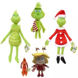 Nieuw knuffels Grinch groen bont monster Sublimatie Blanks Grinch cartoon pop kinderen kerstcadeaus nieuwe warmteoverdracht print