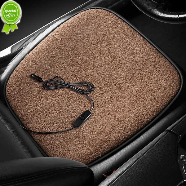 Nouveau coussin de siège chauffant USB en peluche bureau maison tapis de siège de voiture chauffant chaleur chauffage Auto Pad pour Peugeot 206 pour Golf 7 pour Tesla