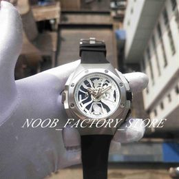 Nouveau Po grande taille mouvement à Quartz chronographe travail hommes cadran blanc bracelet en cuir montre lumineuse montres plongée hommes Wat344c