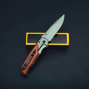 Nieuwe Pocket Folding Mes 3Cr 13Mov Grey Titanium Coated Blade Wood + Steel Handle EDC Messen met Retail