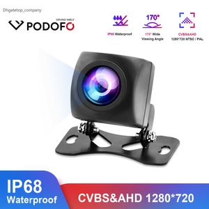 Nouveau Podofo AHD caméra de recul de voiture HD moniteur vidéo de stationnement inversé étanche sauvegarde Vision nocturne lentille 6M câble pour autoradio Mp5