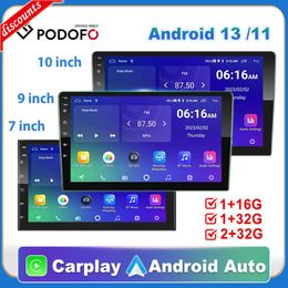 Nieuwe Podofo Android 11 Auto Radio Autoradio 32G 2 Din 7 "/9"/10 "Universele wifi Gps Auto Audio Multimedia Speler Voor Nissan Toyota Kia