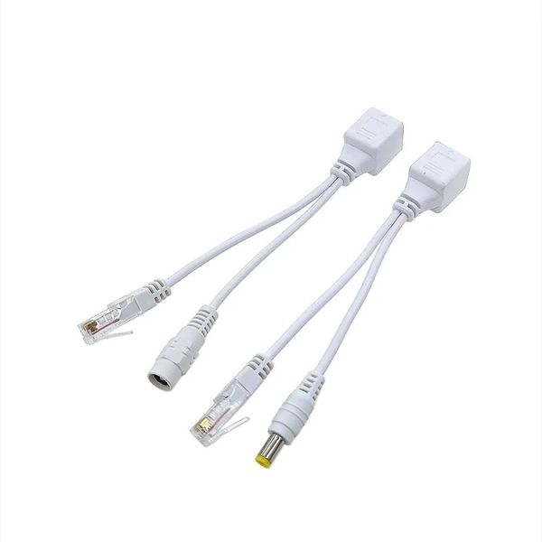 Nouveau adaptateur POE Cable RJ45 Cable Power Over Ethernet Adaptateur Injecteur Splitter DC 12 V 1 Paire pour les caméras IP pour les appareils photo IP PoE Adaptateur