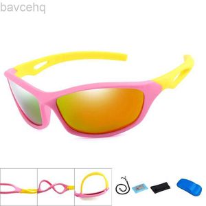 Nouveaux enfants polarisés cyclisme lunettes de soleil garçons filles bébé qualité Sport lunettes de soleil enfants UV400 lunettes avec étui ldd240313