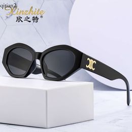 Nueva tendencia poligonal con gafas de sol CE unisex para sombrear