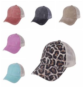 Nieuwe paardenstaart baseball cap 30 stijlen criss cross gewassen katoenen bal cap geruite cactus hoge rommelige broodjes hoeden DDA5514802945