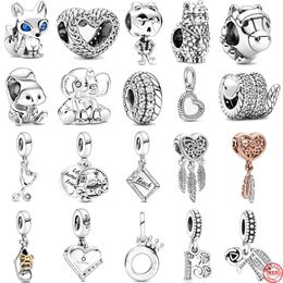 Nieuwe populaire 925 Sterling Silver Autumn Snake Chain Patroon Hollow Out Girls Diy Fine Beads voor originele Pandora Bracelet Charm Sieraden