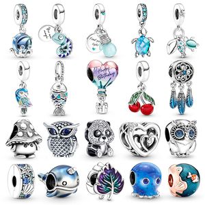 Nouveau populaire 925 Sterling Silver -changeant Dragon Cherry Balloon Charm Pearl convient à Primitive Pandora DIY Bracelet Femme Bijoux Cadeau