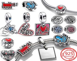 Nieuwe populaire 925 Sterling Silver Lovers Line Art People Charm 3mm P armband Bracelet Gift Christmas8394016