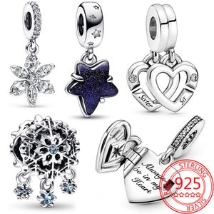 nouveau populaire 925 argent sterling coeur ouvert boîte à feu suspension suspension pendentif pandora bracelet femmes mariage fête bijoux en argent