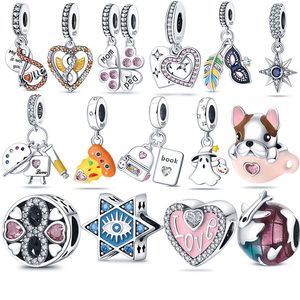 Nieuwe populaire 925 sterling zilveren Pandora hartvormige gelukssymbool schorsing eenvoudige high-end sieraden accessoires groothandel armband