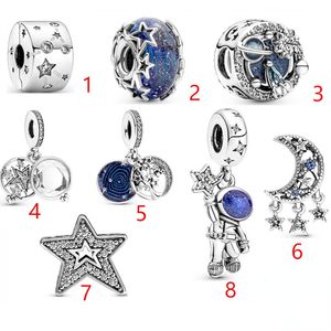 nouveau populaire 925 pendentif en argent sterling xiangl bleu ciel marine suspension chaîne de sécurité adapté pour pandora bracelet à breloques femmes bijoux cadeau d'anniversaire