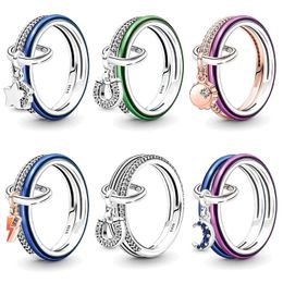 Nieuwe populaire 925 Sterling Silver Rings Small Pendant Charm Collection Geschikt voor primitieve Pandora Bracelet Charm Damesjuwelen Mode -accessoires