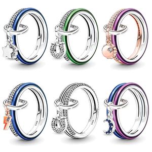 Nieuwe populaire 925 Sterling Silver Rings Small Pendant Charm Collection Geschikt voor primitieve Pandora Bracelet Charm Damesjuwelen Mode -accessoires