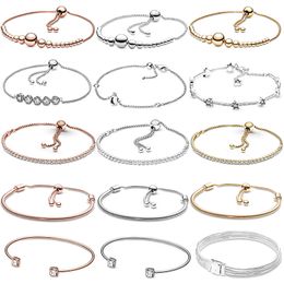 Nouveau populaire 925 argent sterling spécial couleur bracelet réglable chaîne bracelet bracelet dames hommes bijoux accessoires de mode