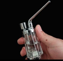 Nouveau populaire bouteille tuyau d'eau Portable Mini narguilé Shisha tabac fumer tuyaux cadeau de santé Tube en métal filtre fumée