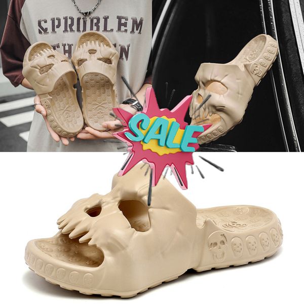 Nouvelles chaussures eva populaires Skull Feet Sandales Summer Black Blue Beach Chaussures pour hommes Breums Brewpper Gai Taille 40-45