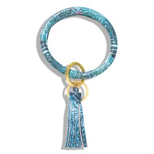 Nouvelle mode populaire ins designer mignon belle belle fleur motif gland porte-clés bracelet en cuir bracelet pour femme 9 couleurs