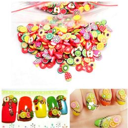 Nieuwe Populaire Vruchten Dieren Bloemen 3D Nail Stickers Vrouwen Meisjes Kleurrijke Cartoon Nail Decoraties Fimo Clay Series