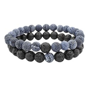 Nouveaux bijoux populaires 8mm agate oeil de tigre roche volcanique Bracelet amoureux Pierre Bracelet GC336