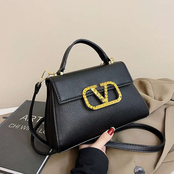 Nuevo popular en Internet, bolso de hombro para mujer de edición coreana, bolso con patrón de litchi, bolso cruzado 2024 Diseño de moda 78% de descuento en tienda al por mayor