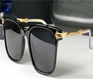 Nouveaux lunettes de soleil rétro populaires Oralover Punk Style Designer Retro Square Cadre avec revêtement en cuir Boot