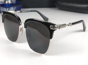 Nouveaux lunettes de soleil rétro populaires Vert Punk Style Designer Square Cadre carré avec un revêtement en cuir Relective Lens antiuv 5931358