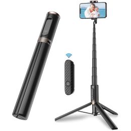 Nouveau bâton de selfie 2 en 1 portable avec télécommande sans fil et support de trépied extensible