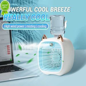 Nouveau climatiseur portable USB Mini refroidisseur d'air ventilateur ventilateur de refroidissement par eau avec 3 vitesses 2 modes vaporisateur humidificateur purificateur pour voiture maison