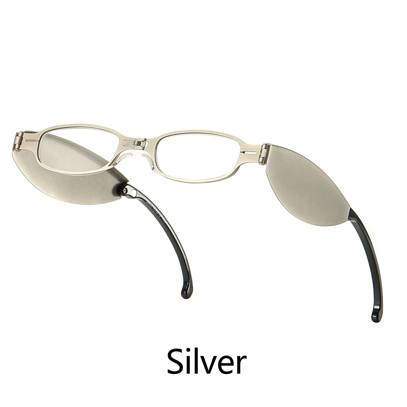 ケースメンズ女性の伸縮式前byopia眼鏡を備えた新しいポータブルアンチブルーライト折りたたみ式リーディングメガネ