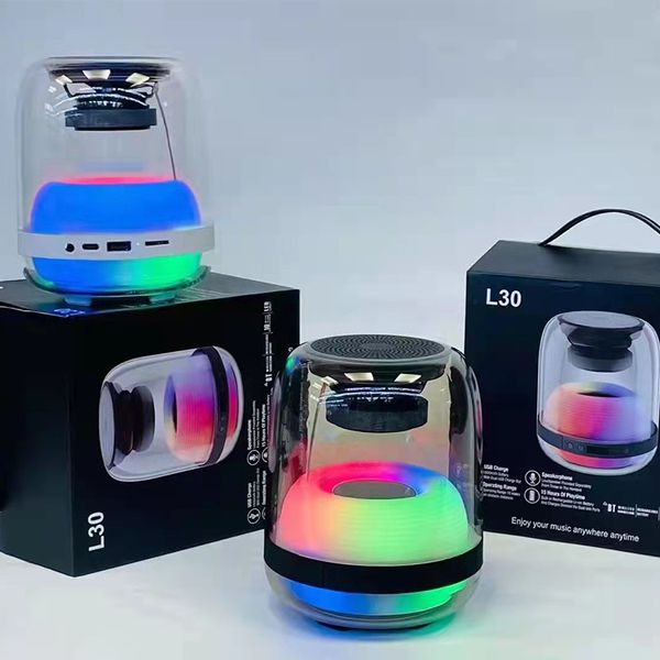 Nuevos altavoces portátiles con Bluetooth L30 Glass AI Altavoz Bluetooth inalámbrico inteligente Harman Crystal 4 generación RGB graves ligeros y pesados