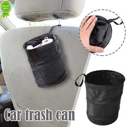 Nouveau Portable Voiture Poubelle Noir Voiture Poubelle Universel Oxford Tissu Étanche Auto Siège Arrière Suspendu Sac À Ordures Pliable