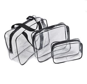 Neue tragbare, durchsichtige Reise-Kosmetik-Make-up-Organizer-Tasche, transparente Aufbewahrungstaschen, DLH307