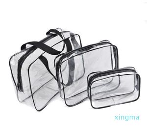 New Portable Clear Travel Cosmetic makeup organizer Bag Transparent Storage Bags