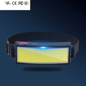 Nouveau Portable COB Nouveau Style LED Phare Phare Batterie Intégrée USB Tête Rechargeable Lampe Torche Lampe Torche pour Travailler Camping