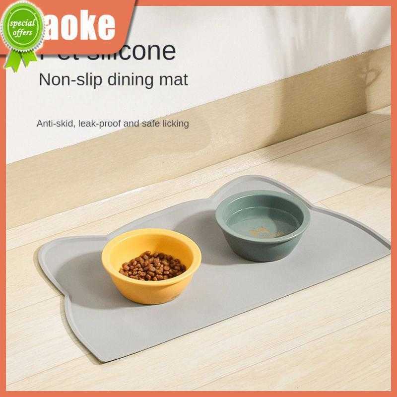 New Portable Easy-to-clean Silicone Placemat Universal Placemat Anti-overflow Pet Silicone Food Mat For Dogs And Cats Waterproof